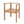 Outdoor Dining Chair Set of 4 with Curved Acacia Wood Arms and Cream Cushions