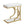 C-Shaped Sofa Side Table For Living Room - White / Gold