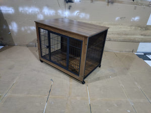 38.6" Dog Crate Furniture with Wheels for Small Dogs