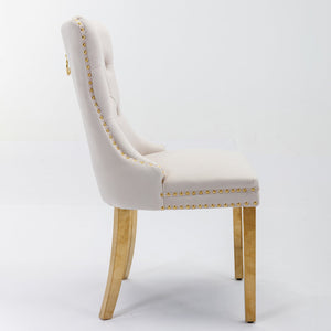 Nikki Collection Modern Tufted Velvet Upholstered Dining Chairs - Set of 2