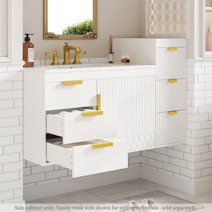 Modern Wall Mounted Floating Cabinet with Drawers for Bathroom