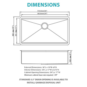 Stainless Steel Undermount Kitchen Sink With Workstation