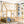 Full Size Floor Wooden Bed with House Roof Frame
