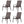 4 Piece Patio Chairs Set with Breathable Textilene Fabric (Brown)
