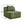 Armless Sofa with Pillow - Green Corduroy