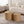 Nesting Coffee Table Set of 2 Round Wooden Tables