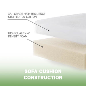 Slipcovered U Shape Sectional Deep Seat Sofa
