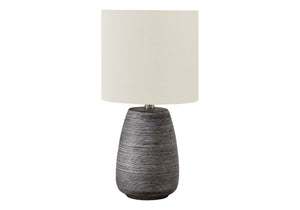 Contemporary Ceramic Table Lamp in Gray and Cream