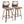 Folia - Mid Century Modern Fixed Height Counter Stool With Swivel (Set of 2)
