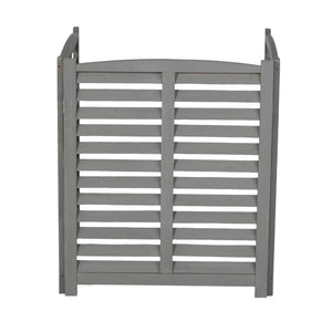 3 Panel Outdoor Wooden Air Conditioner Fence
