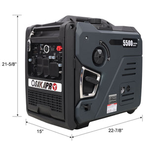 Super Quiet Inverter Generator 5.5Kw Portable Dual Fuel Electric & Remote Start Aluminium