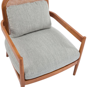 Elliston Rattan Backrest Solid Wood Accent Chair with Cushions - Set of 2