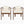Outdoor Dining Chair Set of 2 with Curved Acacia Wood Arms