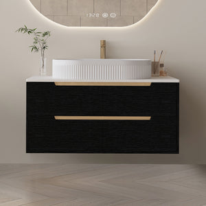 36 Inch Bathroom Vanity with Ceramic Integrated Sink & Soft-Close Drawers