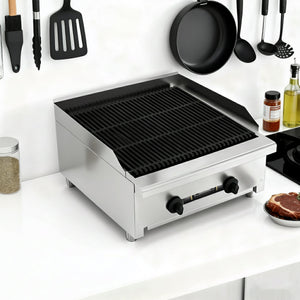 24 Inch Commercial Gas Lava Rock Charbroiler