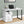Computer Desk with Marble Look Laminate and Storage Drawers - White