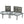 6 Piece Patio Set, Half Moon Outdoor Sectional Sofa With 2 High Low Coffee Tables, 4 Pillows & Cushions