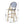 Outdoor Rattan French Barstool Set - Navy Blue & White