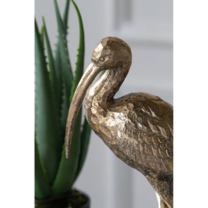 10x15.9x3.7" Standing Crane Figurine
