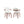 Mid Century Modern Bentwood Swivel Dining Chairs (Set of 2) - White / Walnut