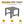 3 Piece Patio Furniture, Swivel Rocker Bistro Set With Side Table & Cushions For Porch - Gray