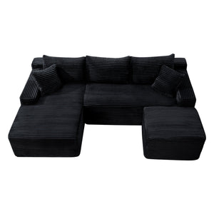 106.3" U-Shaped Cloud Sectional Sofa with Deep Seat