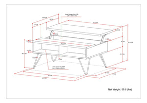 Hunter - Handcrafted Lift Top Coffee Table