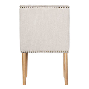 Light Luxury Rivet Upholstered Dining Chair Set of 2