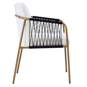 Modern Glam Upholstered Dining Chairs (Set of 2)