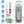 34Oz Glass Water Bottle Sports Water Bottle Motivational Water Bottle Water Intake Tracker Bottle with Straw Time Marker Silicone Sleeve Handle for Gy