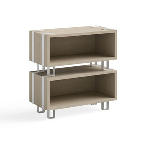 Safco 17.25 Inch Tall Wooden Ready Home Office Stackable Storage Cabinet, Beige