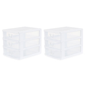 Gracious Living Deluxe 3 Drawer Storage Desktop & Countertop Organizer (2 Pack)