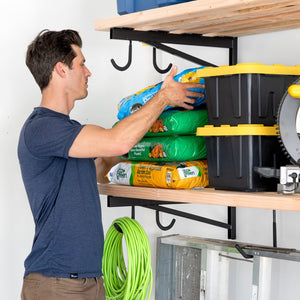 2' x 4' DIY Wall Shelf Brackets | Heavy Duty Garage Wall Shelves