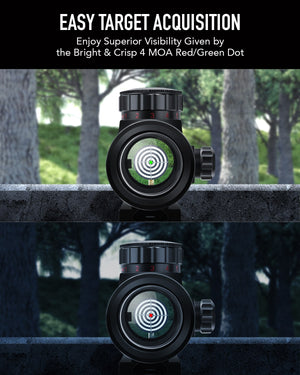 1x40mm Reflex Red Green Dot Sight Riflescope with Free 20mm Mount Rails