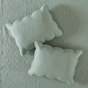 3 Pc Antimicrobial Seafoam Reversible Microfiber Quilt Set