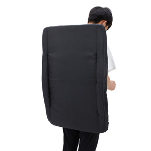 Jomeed 25 Inch Comfortable Padded Reclining Stadium Seat with Pockets, Black