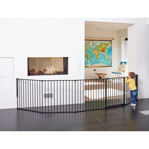 Scandinavian Pet Design Pet Flex System XXL Wall Mounted At Home Dog Gate, Black