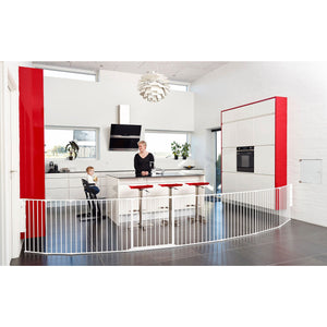 Scandinavian Pet Design Pet Flex System XXL Wall Mounted At Home Dog Gate, White