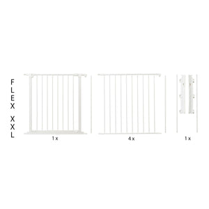 Scandinavian Pet Design Pet Flex System XXL Wall Mounted At Home Dog Gate, White