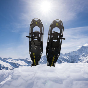Outbound Lightweight 25 In Aluminum Snowshoes Kit with Poles & Carrying Tote Bag