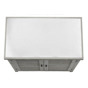 Potting Bench With Storage Cabinet And Metal Table Top For Outdoor