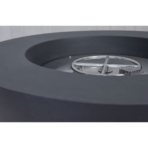 Elementi Natural Gas Concrete Lunar Bowl Fire Pit with Auto Ignition, Dark Grey - TRAPSKI