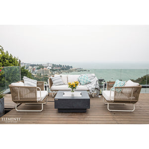 Elementi Manhattan 36" Concrete Outdoor 45,000 BTU Natural Gas Fire Pit Table