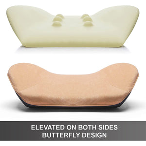 WENNEBIRD Model Q Lumbar Memory Foam Support Pillow to Improve Posture, Beige