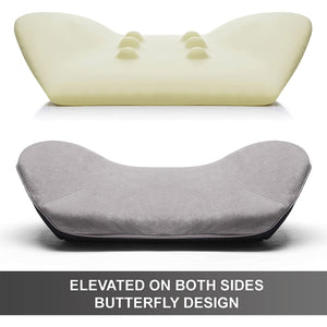 WENNEBIRD Model Q Lumbar Memory Foam Support Pillow to Improve Posture, Grey