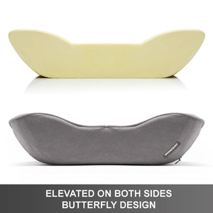 WENNEBIRD Model B Lumbar Memory Foam Support Pillow to Improve Posture, Grey