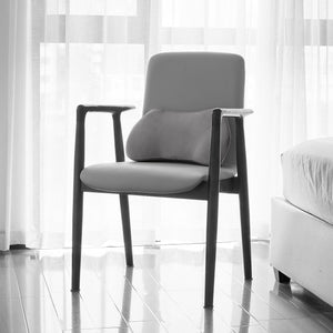 WENNEBIRD Model B Lumbar Memory Foam Support Pillow to Improve Posture, Grey