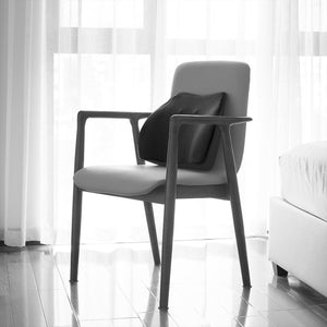 WENNEBIRD Model Q Lumbar Memory Foam Support Pillow to Improve Posture, Black