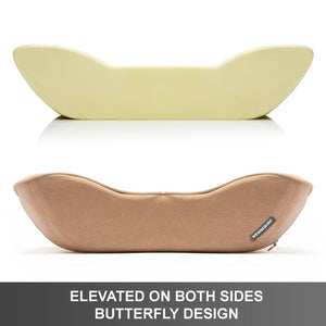 WENNEBIRD Model B Lumbar Memory Foam Support Pillow to Improve Posture, Beige