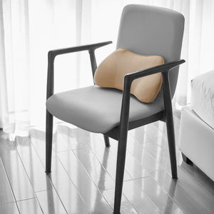 WENNEBIRD Model B Lumbar Memory Foam Support Pillow to Improve Posture, Beige